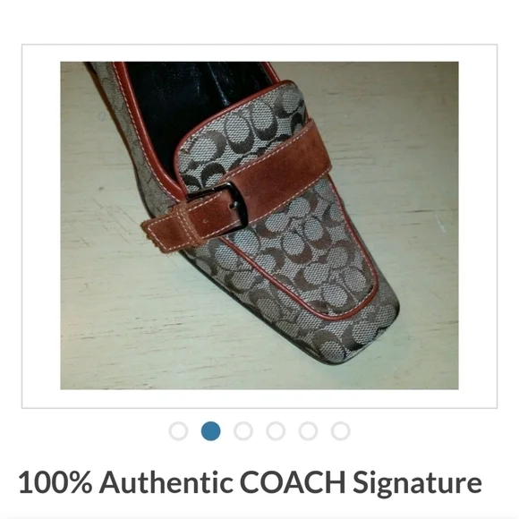 AUTHENTIC COACH SIG C/SUEDE SHOES SIZE 7.5 - Picture 9 of 15